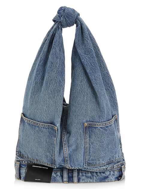 Denim Hobo Bag, Alexander Wang Jeans, Alexander Wang Bag, Denim Projects, Denim Handbags, Upcycled Fashion, Project Inspiration, Jeans Bag, Mood Board Fashion