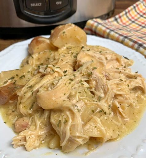 Slow Cooker Creamy Ranch Chicken and Potatoes - Back To My Southern Roots Ranch Chicken And Potatoes, Easy Dinner To Make, Crockpot Chicken And Potatoes, Ranch Chicken Crockpot, Creamy Ranch Chicken, Slow Cooker Creamy Chicken, Crock Pot Potatoes, Creamy Ranch, Easy Crockpot Dinners