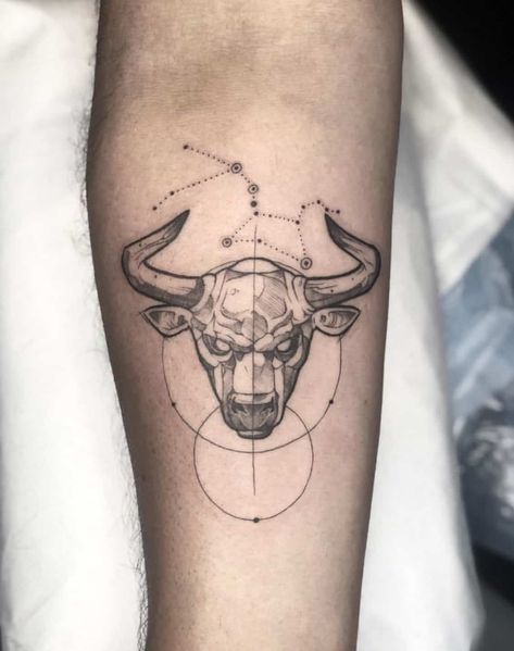 Taurus Bull Tattoos Design, Taurus Bull Tattoo, Taurus Bull Tattoos, Bull Symbol, Nasa Planets, Bull Skull Tattoos, Taurus Symbols, Taurus Tattoo, Astrology Tattoo