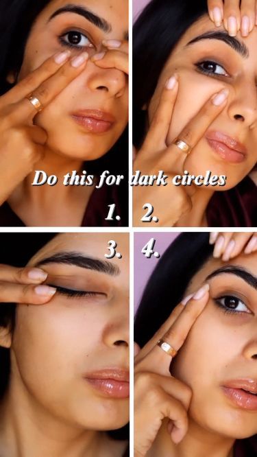 Beauty Hacks Dark Circles, Face Massage Techniques, Facial Routine Skincare, Facial Massage Routine, Face Yoga Facial Exercises, Dark Eye Circles, Eye Skin Care, Natural Face Skin Care, Under Eye Wrinkles