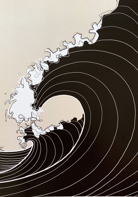 sea art, surf art, simple art, nautical art, black and white art, Japanese style art Japanese Black And White Art, Japanese Sea Art, Japandi Illustration, Japanese Drawing Simple, Japanese Art Simple, Japanese Art Black And White, Japanese Sketch Art, Japandi Diy, Japanese Black And White