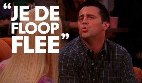 “The One Where Joey Speaks French,” Season 10, Episode 13 | Here Are The “Friends” Episodes You Should Watch If You Love Joey Funny Quotes For Friends, Laughter Friends, Quotes For Friends, Matt Leblanc, Ross Geller, Joey Tribbiani, Phoebe Buffay, Chandler Bing, Matthew Perry