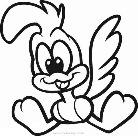 Looney Tunes Drawings, Bird Stencil, Moshi Monsters, Baby Looney Tunes, Looney Tunes Characters, Drawing Cartoon Characters, Baby Drawing, Dark Art Drawings, Graffiti Drawing