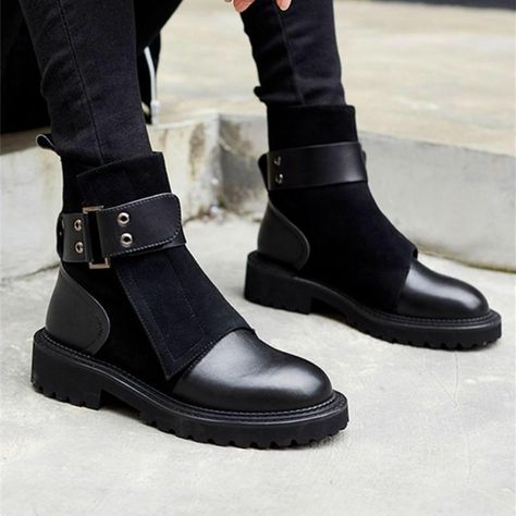 Black heeled ankle boots