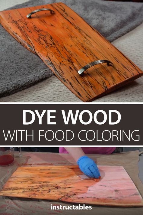 Food Coloring Wood Stain, Dye Wood With Food Coloring, Homemade Wood Stains, Wood Techniques, Age Wood, Plywood Diy, Dye Shoes, Diy Wood Stain, Art Deco Ideas