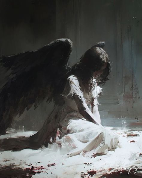 Dark Angel Aesthetic, Sif Dark Souls, Bedroom Curtain Ideas, الفن الرقمي, Istoria Artei, Bedroom Curtain, Rennaissance Art, Ange Demon, Curtains For Bedroom