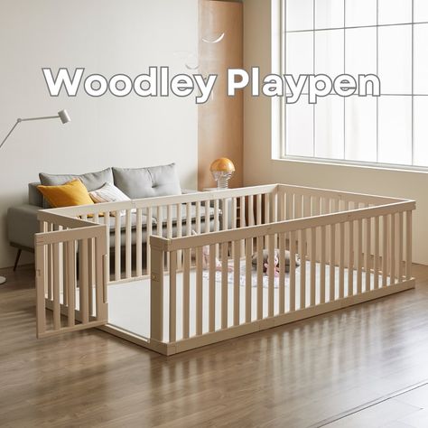 Living Room Playpen, Play Pen, Baby Playroom, Montessori Playroom, Baby Playpen, Lock Door, Free Play, Toddler Play, Baby Play Mat