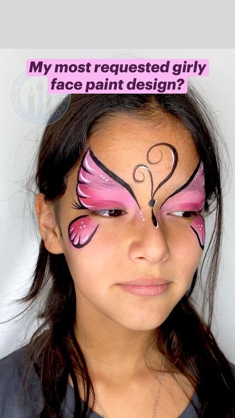 Kids Face Painting Easy, Girls Hair Style, Easy Face Painting Designs, Diy Face Paint, Fairy Face Paint, Animal Face Paintings, Festival Face Paint, Adult Face Painting, Butterfly Face Paint