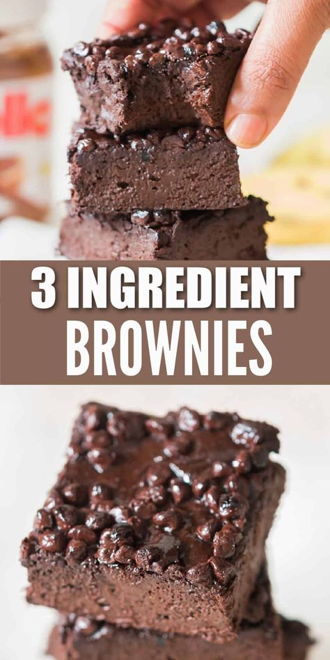 Desserts With No Milk, No Flour Desserts 3 Ingredients, No Flour Brownies 3 Ingredients, No Bake Brownies 3 Ingredients, No Milk Desserts, 3 Ingredient Desserts No Bake, Dessert Recipes Quick, 3 Ingredient Brownies, Mug Cake Healthy