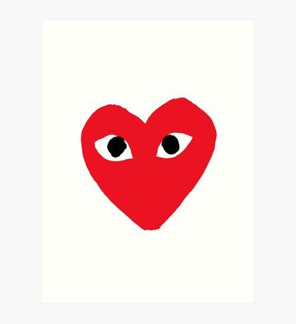 Hearts With Eyes Painting, Red Heart With Eyes, Red Dorm, Heart With Eyes, Content Studio, Polka Dot Walls, Heart Art Print, Red Wall Art, Cute Canvas Paintings