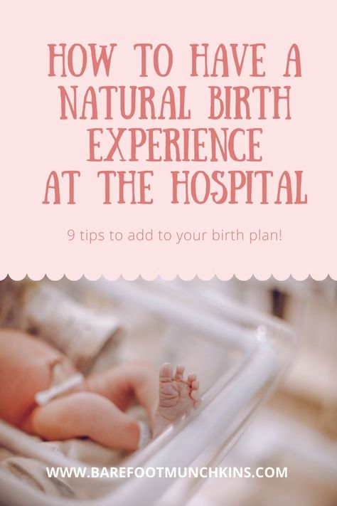 Giving birth at the hospital does not mean you have to forego a natural birth experience. Here are 9 tips to help you prepare for a natural birth, and things you can include in your birth plan for a natural experience! Hospital Birth Decoration, Natural Hospital Birth Plan, Natural Birth Plan Examples, Hospital Birth Plan, Birth Plan Examples, Natural Hospital Birth, Natural Birth Plan, Natural Birthing, Delayed Cord Clamping