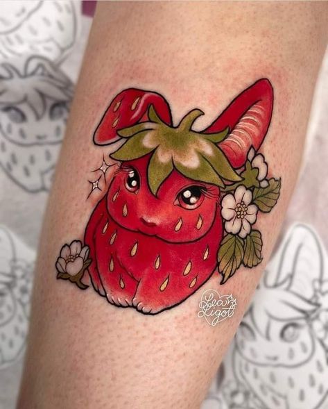 Trippy Tattoo Ideas, Trippy Tattoo, Tufting Rugs, Strawberry Bunny, Small Girly Tattoos, Tattoo Apprenticeship, M Tattoos, Cute Tats, Bunny Tattoos