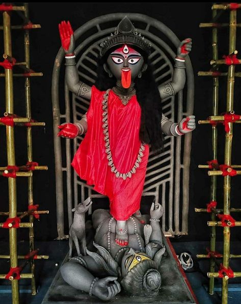 Kali Puja Pandal Theme, Kali Thakur Photo, Adiyogi Shiva Statue Wallpaper, Kali Thakur, Kulasai Mutharamman, Kali Pujo, Jai Maa Kali, Kali Picture, Saraswati Idol