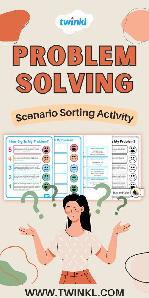 problem solving scenarios for kids twinkl Problem Solving Scenarios, Growth Mindset Activities, Sorting Activities, Interactive Game, Class Activities, Classroom Posters, Positive Mindset, 2nd Grade, Growth Mindset