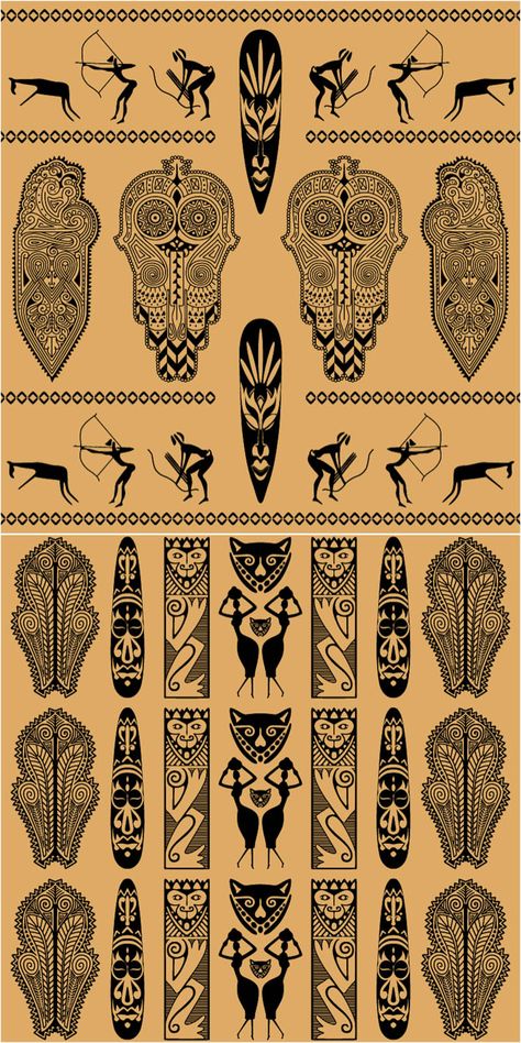 African Ornaments, Africa Tattoos, African Tattoo, African Symbols, African Paintings, Afrique Art, Afrocentric Art, African Textiles, Ethnic Art