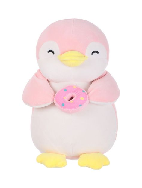 Kpop Aesthetic Room Ideas, Kpop Aesthetic Room, Pink Penguin, Penguin Plush, Bts Music, Cute Pillow, Big Plush, Accent Wall Paint, Aesthetic Room Ideas