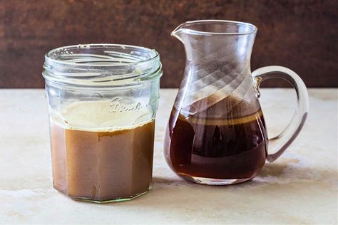 Butterscotch coffee syrup is easy to make and takes a homemade latte to the next level. #butterscotch #coffeesyrup #pastrychefonline #butterscotchsyrup Butterscotch Syrup Recipe, Diy Butterscotch Syrup, Homemade Butterscotch Syrup, Butterscotch Coffee Syrup, Butterscotch Syrup For Coffee, Butterscotch Schnapps Recipes, Butterscotch Simple Syrup, Drinks With Butterscotch Schnapps, Butterscotch Coffee