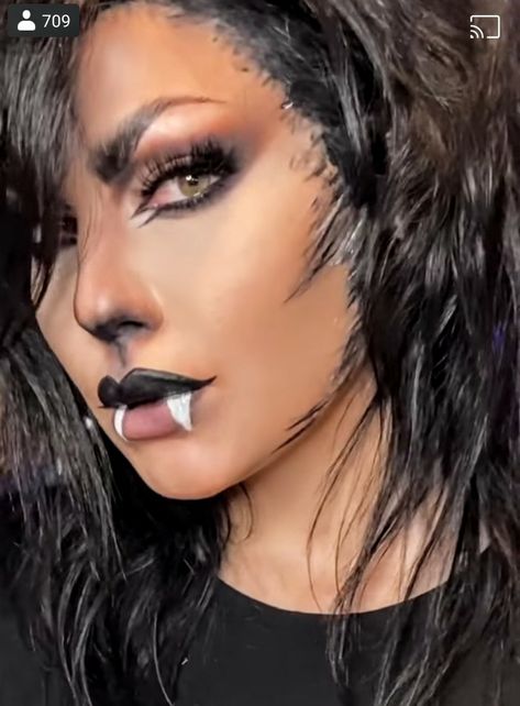 Zombie Cat Makeup, Werewolf Makeup Female Halloween, Werewolf Makeup Female, Werewolf Makeup, Wolf Makeup, Halloween Wolf, Bailey Sarian, Werewolf Girl, Female Werewolves