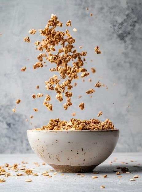 Page 5 | Granola Images - Free Download on Freepik Granola Photography Ideas, Oat Aesthetics, Muesli Photography, Granola Product Photography, Granola Photoshoot, Granola Branding, Granola Photography, Granola Brands, Food Mood