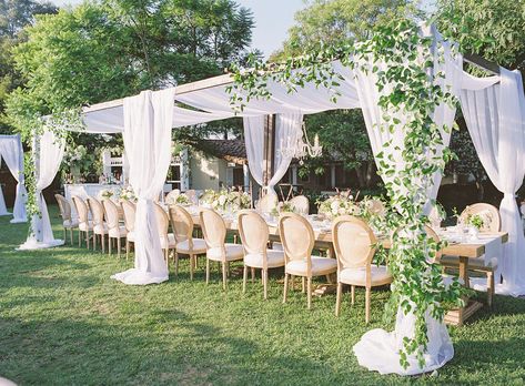 Wedding Canopy Outdoor, Open Air Wedding, Wedding Setup, Denim Party, Garden Wedding Reception, Garden Reception, Wedding Canopy, Garden Theme Wedding, Santa Fe Wedding