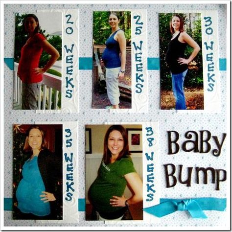 Baby Bump Scrapbooking Page Scrapbook Baby Book Ideas, Baby Boy Scrapbook Layouts, Pregnancy Scrapbook, Baby Book Pages, Baby Books Diy, Bridal Shower Scrapbook, Boy Scrapbook Layouts, Baby Scrapbook Album