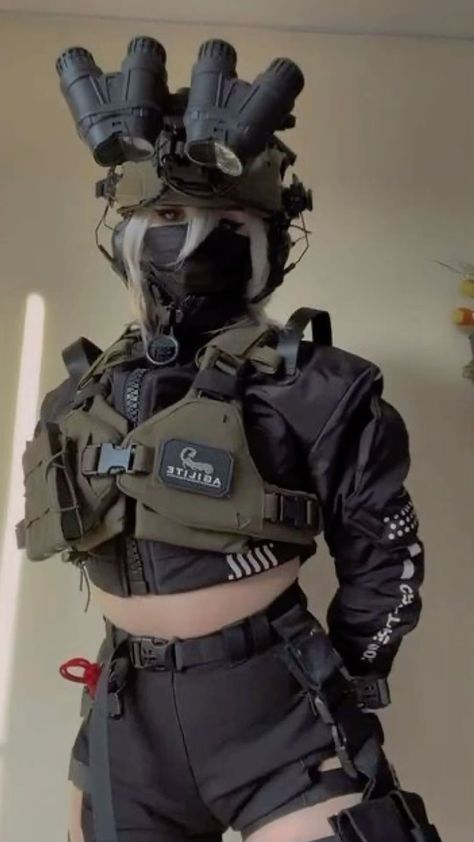 Tactical Cosplay, Tactical Women, Techwear Fashion, Urban Ninja, Future Soldier, Combat Gear, Cosplay Armor, Hey Yall, Gear Accessories