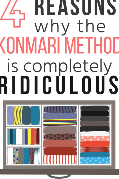 The truth about the KonMari Method and it's challenges. Is all the folding and organizing as easy as it looks? Learn why tidying up isn't as simple as "komono". #tidyingup #clutterfreehome #konmari Konmari Method Organizing, Konmari Organizing, Konmari Folding, Marie Kondo Organizing, Konmari Method, Getting Rid Of Clutter, Declutter Your Life, Clutter Free Home, Marie Kondo