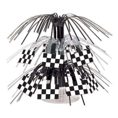 Beistle 54602 Checkered Flag 712Inch Cascade Centerpiece Mini * You can find out more details at the link of the image. (This is an affiliate link) #PartyDecorations Nascar Party Decorations, Nascar Party, Cascade Design, Race Car Themes, Party Table Centerpieces, Race Party, Race Car Party, Car Themes, Decoration Birthday