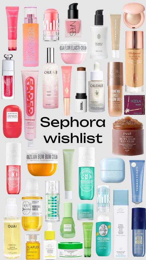 Sephora wishlist #beauty #inspo #sephora #products #wishlist #summerfridays #chirstmas #giftideas #ideas Sephora Wishlist, Sephora Birthday Gift, Sephora Products, Preppy Birthday Gifts, Sephora Favorites, Sephora Skin Care, Makeup Mistakes, Body Polish, Sugar Body