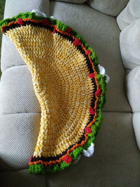 Ravelry: Taco Baby Blanket by Elaine Okupski Square Top Pattern, Granny Square Top Pattern, Taco Blanket, Food Blankets, Taco Crafts, Easy Crochet Granny Square, Granny Square Tops, Crochet Baby Blanket Tutorial, Granny Square Top