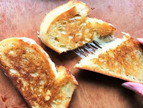 Gruyere Grilled Cheese sandwich made in the #AdventureKitchen. #GrilledCheese #VegetarianRecipes #ComfortFood Grilled Cheese With Gruyere, Cheese Images, Gruyere Grilled Cheese, Cheese Image, Mushroom Burger Recipe, Hotdish Recipes, Ultimate Grilled Cheese, Panini Sandwiches, Best Grilled Cheese