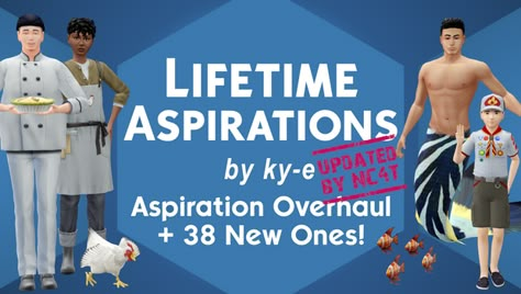 Updated: Lifetime Aspirations by ky-e | NeedCoffee4That on Patreon Sims 4 Traits, Sims 4 Cas Mods, Fitness Career, Sims 4 Cc Shoes, Wellness Activities, Sims 4 Cc Skin, Sims 4 Gameplay, Vet Clinics, Sims 4 Cc Packs