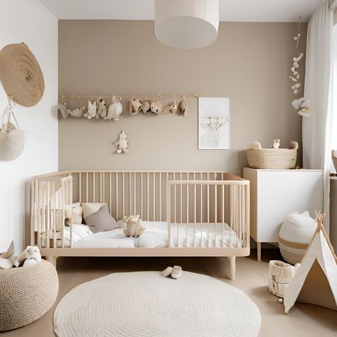 AI generated content Limewash Baby Nursery, Beige Nursery Room, White And Beige Nursery, Beige Baby Room, Baby Room Aesthetic, Gender Neutral Nursery Inspiration, Nursery Inspiration Neutral, Beige Nursery, Cozy Baby Room