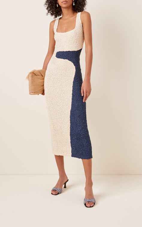 Squared Neckline, Column Dress, Mara Hoffman, Rip Curl, Navy Color, Michael Jordan, Fitted Bodice, Billabong, Moda Operandi