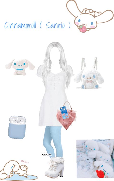 Cinnamon Roll Costume Sanrio, Cinnamon Roll Sanrio Cosplay, Sanrio Fits, Vampire Wolf, Wolf Outfit, Sanrio Outfits, Costume Closet, Creepypasta Oc, Monochromatic Fashion