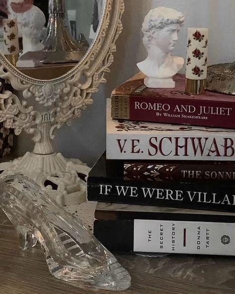 Bedroom Side Table, Lizzie Hearts, Loving Him Was Red, Feminine Bedroom, Dark Coquette, Wooden Bedroom, Dark Feminine Aesthetic, Dark Academia Aesthetic, The Secret History