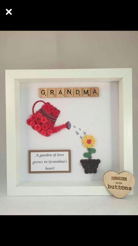 Scrabble Letter Crafts, Handmade Gifts For Grandma, Birthday Presents For Grandma, Diy Gifts For Grandma, Scrabble Crafts, Presents For Grandma, Box Frame Art, Scrabble Frame, Scrabble Art