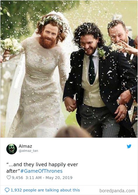 Best Memes From The Game Of Thrones Season 8 Finale (Spoilers) Ygritte And Jon Snow, Game Of Thrones Ending, Jon Snow And Ygritte, Game Of Thrones Instagram, Rose Leslie, John Snow, Kit Harrington, Game Of Thrones Quotes, Celebrity Wedding Dresses