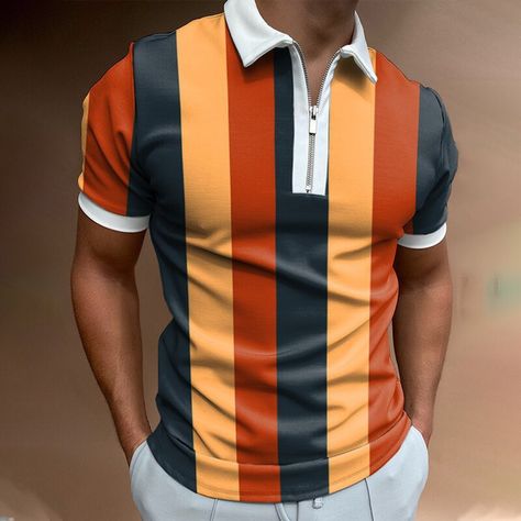 Mens T Shirts Style, Dashiki Shirt, Polo Shirt Brands, Men Polo Shirt, Printed Polo Shirts, Polo Golf, Striped Polo Shirt, Mens T Shirts, How To Dye Fabric