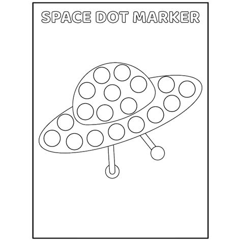 Space Crafts Preschool, Outer Space Crafts, Activity Pages For Kids, Toddler Projects, Dot Marker Activities, Outer Space Theme, Crafts Preschool, About Space, Vector Christmas