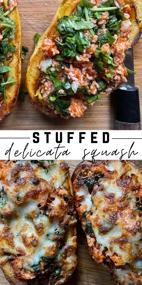 Delicata Squash Dinner Recipe, Delicata Squash Recipe Air Fryer, Delicata Squash Air Fryer, Delectica Squash Recipe, Stripetti Squash Recipes, Delicate Squash Recipes, Squash Delicata, Ww Plans, Delicate Squash