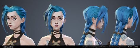 Jinx Cosplay, Arcane Jinx, Model Sheet, Character Sheet, Character Modeling, Zbrush, League Of Legends, Art Style, Art Reference