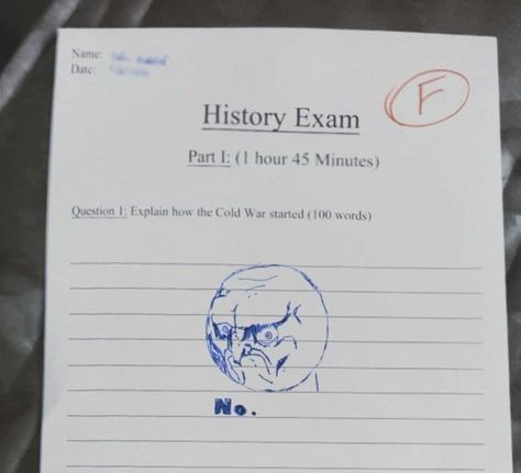 hahaha worth it Funny Kid Answers, Kids Test Answers, Funny School Answers, History Exam, Funny Test Answers, Funny Test, 100 Words, School Memes, 웃긴 사진