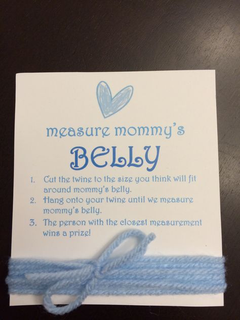 Measure Mommy's Belly baby shower game - my hubby won this game! Baby Shower Games For Large Groups, Easy Baby Shower Games, Fiesta Shower, Babyshower Party, Mommy Belly, Boy Baby Shower Ideas, Fun Baby Shower Games, Baby Shower Invitaciones