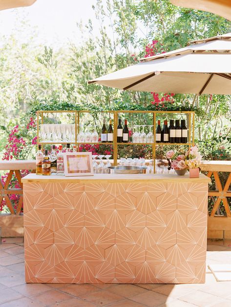 This Colorful California Wedding Was All About the Music Cocktail Hour Decor, Bar Mobile, Pastels Art, Summer Wedding Outdoor, Wedding Inspiration Summer, Deco Wedding, Terracotta Tiles, Martha Stewart Weddings, Wedding Music