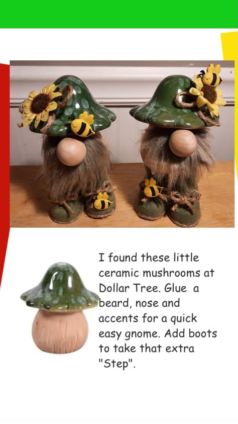 Large Outdoor Gnomes Diy How To Make, Outdoor Gnomes Diy, Spring Crafts To Sell Diy, Dollar Tree Mushroom Crafts, Spring Gnomes Diy How To Make, Summer Gnomes Diy, Diy Garden Gnomes, Gnome Flower Pot, Succulent Gnomes