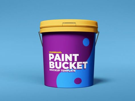 Paint Bucket Design, Bucket Image, Paint Packaging, Paint Plastic, Paint Buckets, Plastic Buckets, Matte Paint, Painting Plastic, Metal Bottles