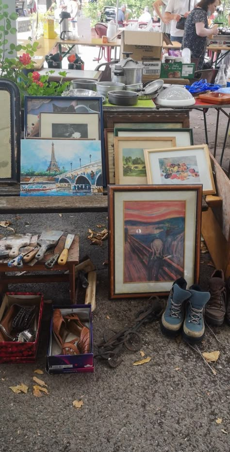 New York Flea Market, Estate Sale Aesthetic, Flea Market Furniture, Flea Market Booth, Pretty Mess, Selling Prints, Portobello, I Love Books, Safe Place