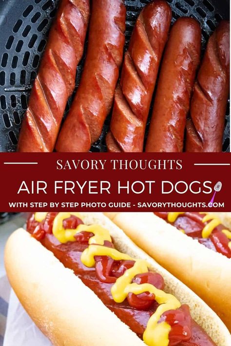 How To Cook Hotdogs In Air Fryer, Airfryer Hot Dogs, Air Fryer Hotdogs Recipes, How To Air Fry Hotdogs, Air Fry Hotdogs, Hotdogs In The Air Fryer, Hotdogs In A Crockpot, Air Fryer Hot Dogs Recipes, Hotdogs In Airfryer