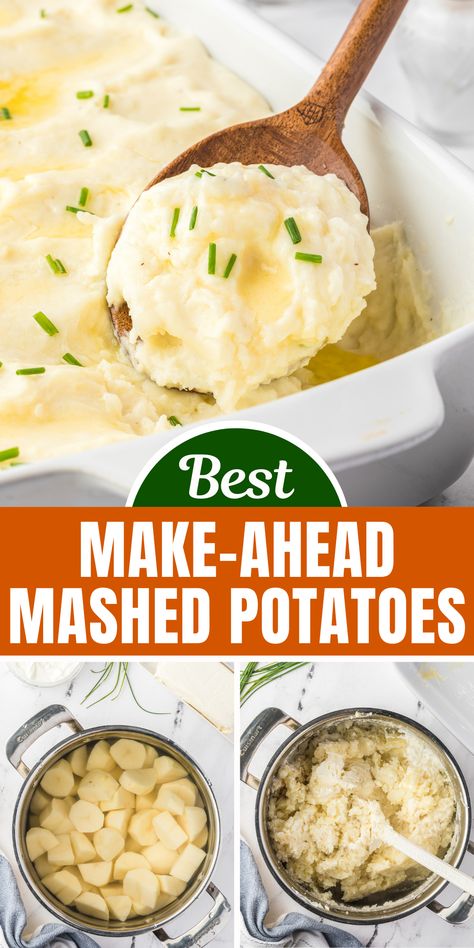 Mashed Potatoes Day Ahead, Mashed Potatoes Cream Cheese Sour Cream, Make Ahead Baked Mashed Potatoes, Mashed Scalloped Potatoes, Creamy Oven Baked Mashed Potatoes, Pioneer Woman Mashed Potatoes Recipes, Best Mashed Potatoes With Cream Cheese, Cream Cheese Sour Cream Mashed Potatoes, Make Ahead Mashed Potatoes With Cream Cheese And Sour Cream